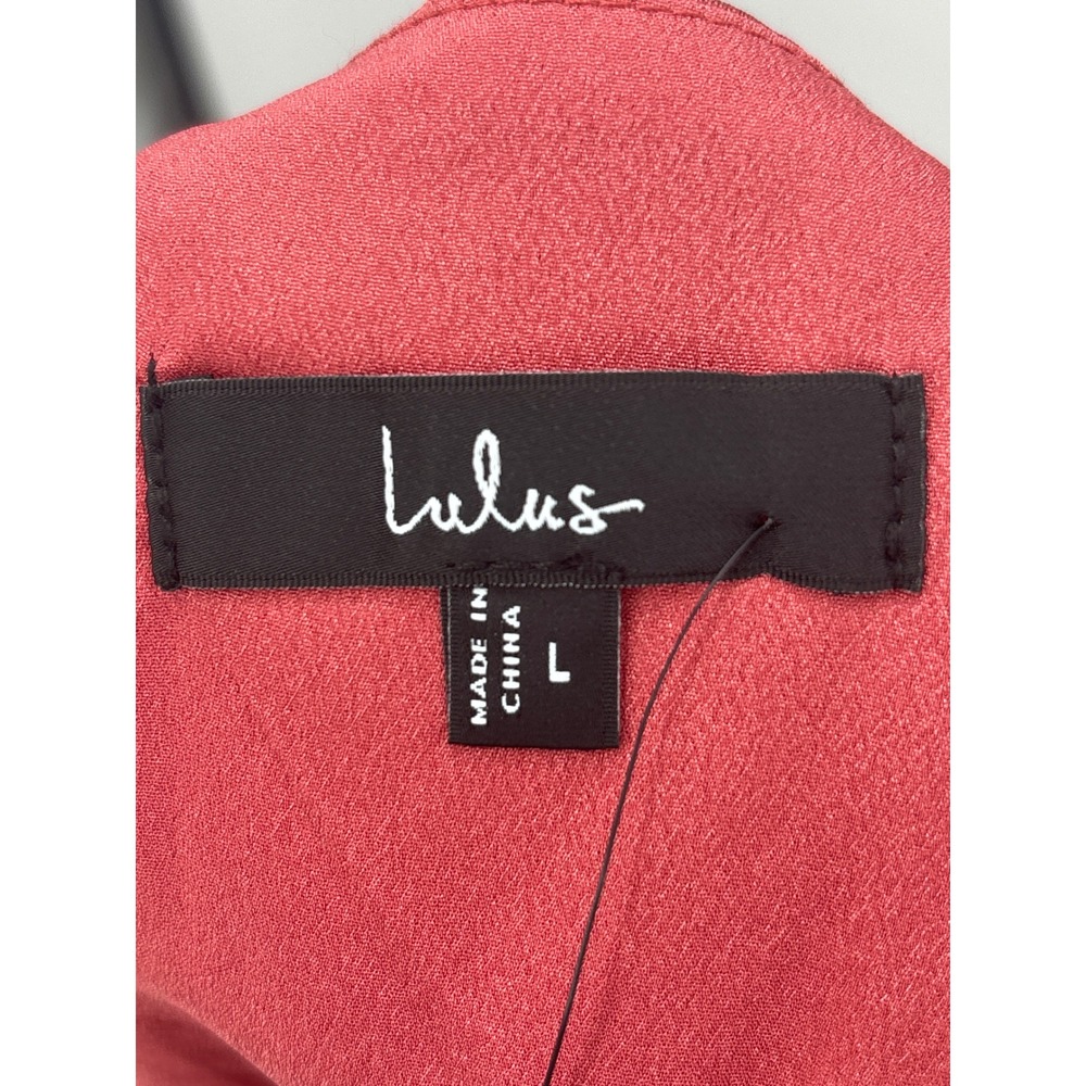 Lulus Organa Rusty Rose Pink Satin Open Back Maxi Dress Scoop Neck  NWT L - Picture 11 of 14